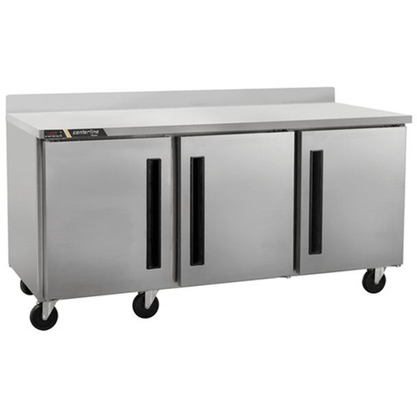 Centerline by Traulsen CLUC-72F-SD-WTLLL 72" Undercounter Freezer, Solid Doors, Work Top, Hinged L/L/L, Self-contained