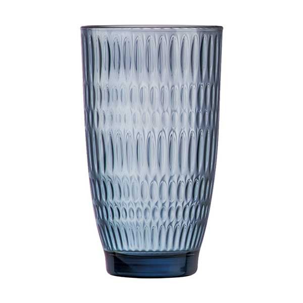 Cardinal V8707 Rock Dew 12.25 oz. Hi Ball Glass, Blue - 24/Case