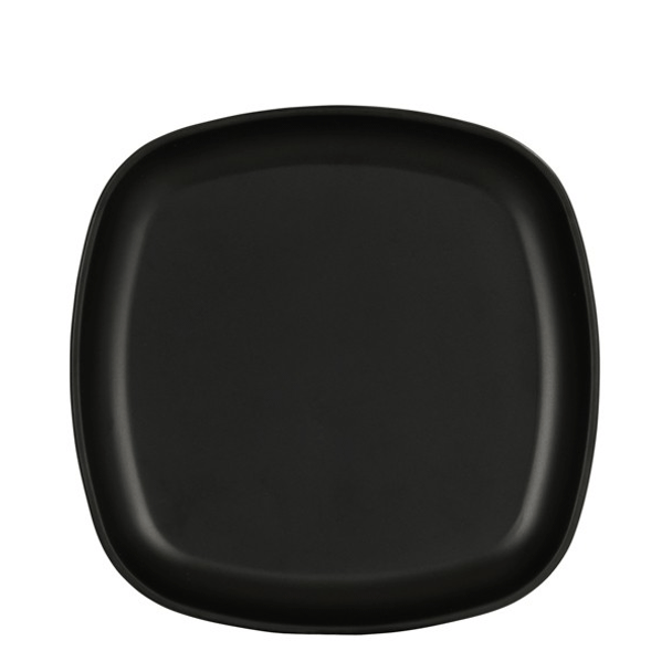 Cal-Mil 24007-8-13 Oslo 8" Square Plate, Melamine, Black