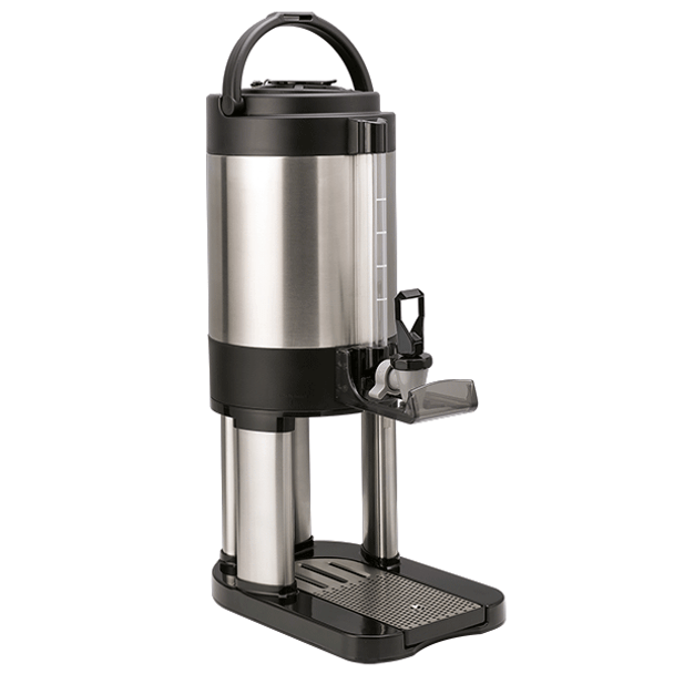 Service Ideas GIUSL1G Thermal Container 1 gal. Slim Design, Dispenser, Brushed Stainless & Black