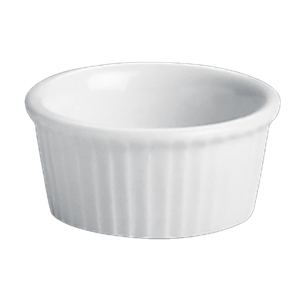 Steelite HL844122ABWA 3 oz. China Ramekin, Fluted, Bright White