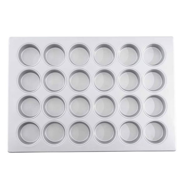 Tablecraft 12478 24 Cup 6 oz. Jumbo Muffin Pan, Non-Stick, Round, Aluminized Steel