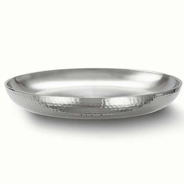 American Metalcraft DWHSEA18  17-1/2" Seafood Tray, Round, SS Hammered