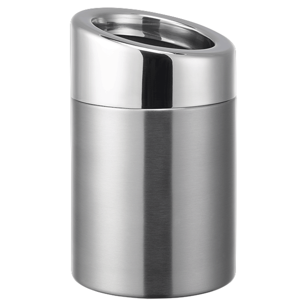 Service Ideas TTR15BS Metallic Elements 50.7 oz. Tabletop Trash Can, Brushed Stainless Service Ideas TTR15BS Metallic Elements 50.7 oz. Tabletop Trash Can, Brushed Stainless