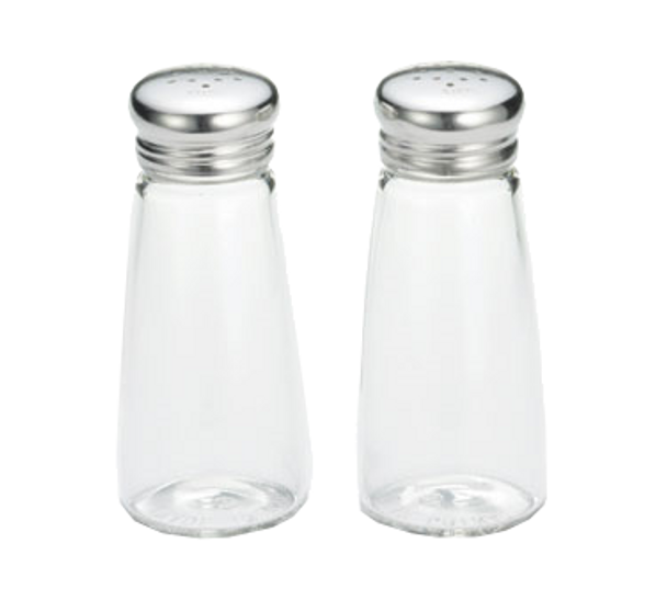 Tablecraft 132S&P-2 Round 3 oz. Salt/Pepper Shaker, SS Tops