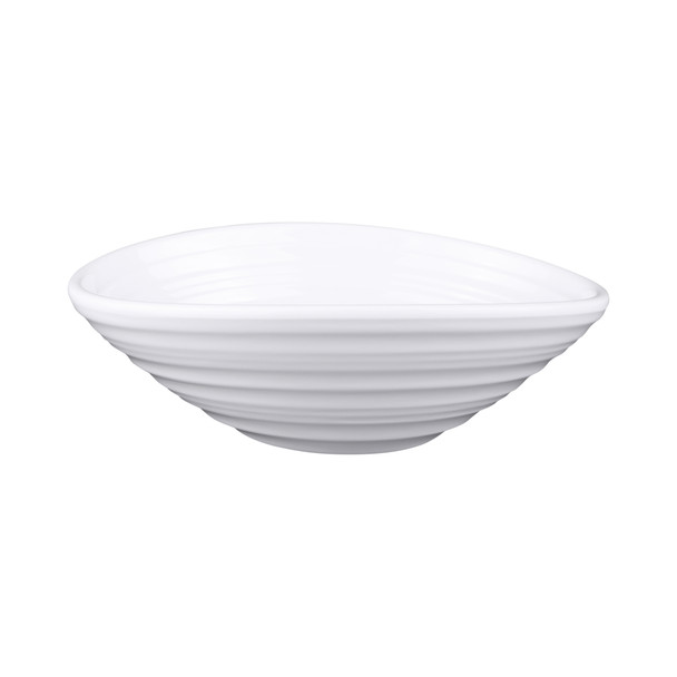 GET DS63-W Elite Global Solutions 12 oz. Oblong, Swirl Soup Bowl, Melamine, White - 6/Case