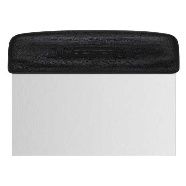 Dexter-Russell 17303 Sani-Safe 6" x 3" Dough Cutter/Scraper, White Plastic Handle