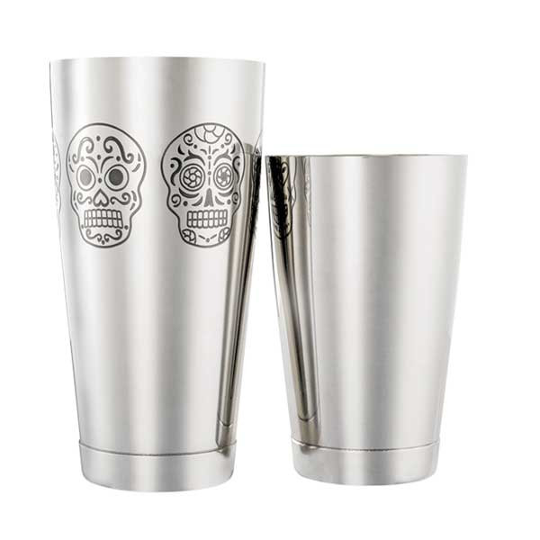 Barfly M37009SKU Skull Shaker Set 28 oz. & 18 oz., SS