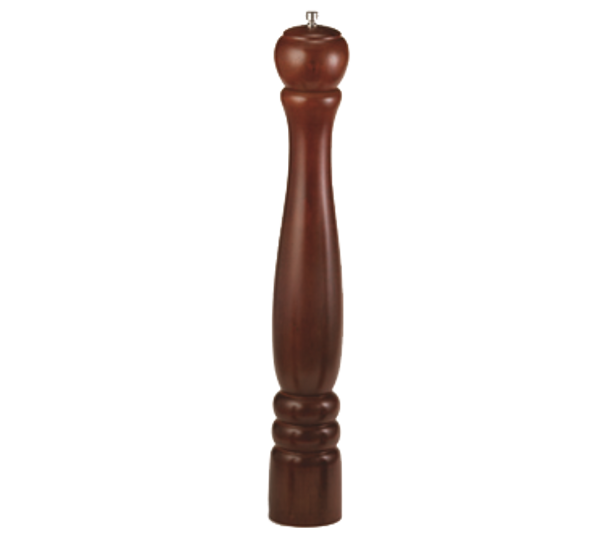 Tablecraft PM1918 18 1/4" Mahogany Wood Pepper Mill