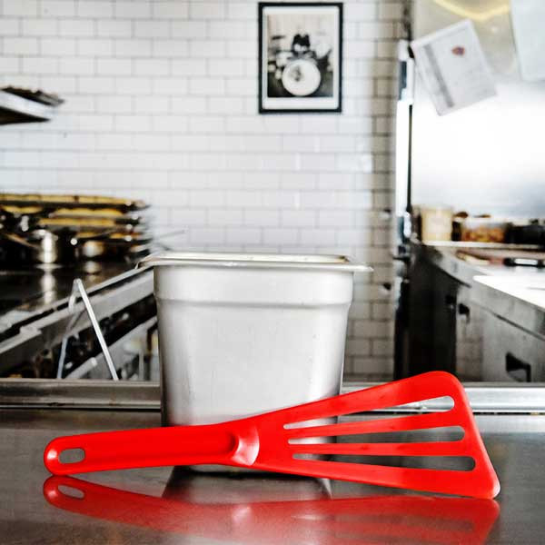 Matfer 112422 Exoglass Pelton 12" Wide Top, Flexible Spatula, Red