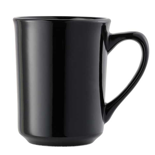 Libbey 113667 Porcelana Color 8.5 oz. Kona Mug, Black