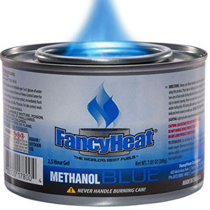 Fancy Heat F800 2.5 Hrs Methanol Blue Gel Fuel 72/Case Ford Hotel