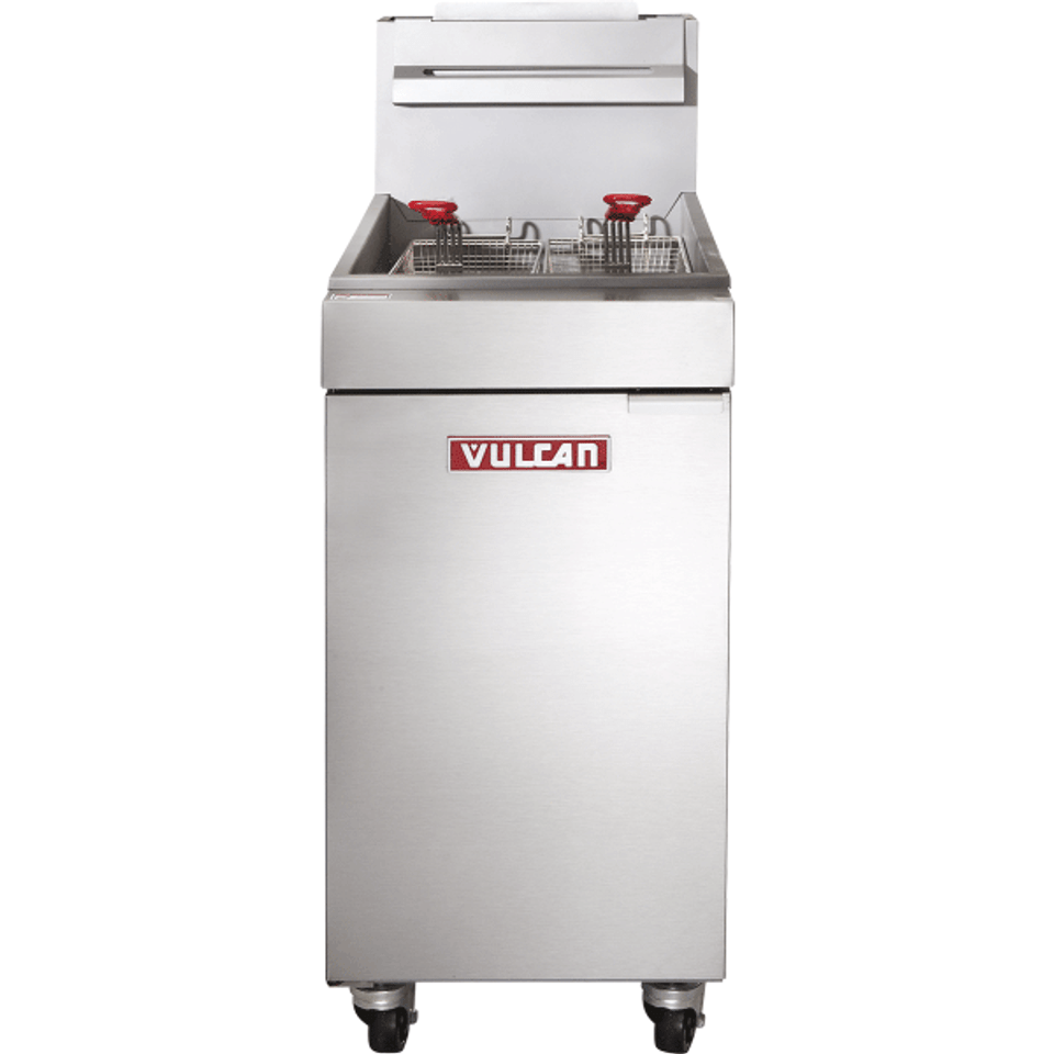 Vulcan LG300 3540 lb. Liquid Propane Fryer, Floor Model 90,000 BTU