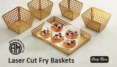 American Metalcraft Laser Cut Gold Fry Baskets - Shop Now!