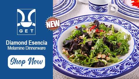 Shop the New Diamond Esencia Melamine Dinnerware from GET!