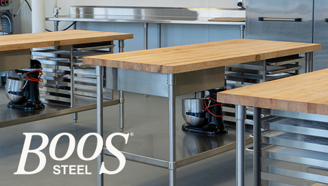Boos Stainless Steel Work Tables Boos Stainless Steel Work Tables - Shop Now!