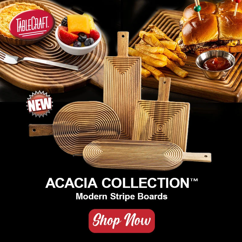Tablecraft Modern Stripe Acacia Collection
