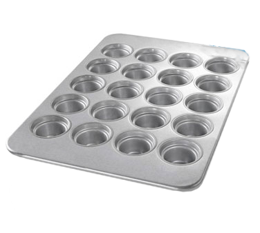 Chicago Metallic 45245 24 Cup 2.1 oz. Glazed Aluminized Steel Mini Muffin  Pan - 12 7/8 x 17 7/8