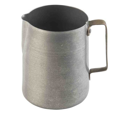 Tablecraft 12057 Frothing Cup 18 Oz., SS Vintage Finish W/Gold PVD