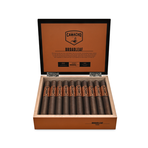 Camacho Broadleaf Toro  open Box of 20 cigars
