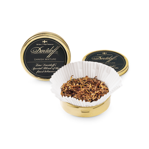 Davidoff Pipe Tobacco, Danish Mixture  close Tin of 50 g cigars