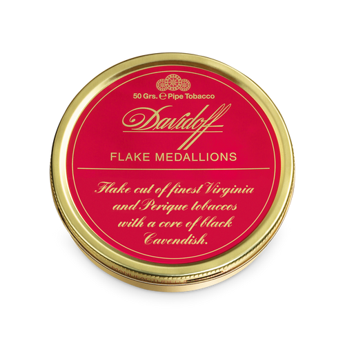 Davidoff Pipe Tobacco, Flake Medallion Mixture  close Tin of 50 g cigars