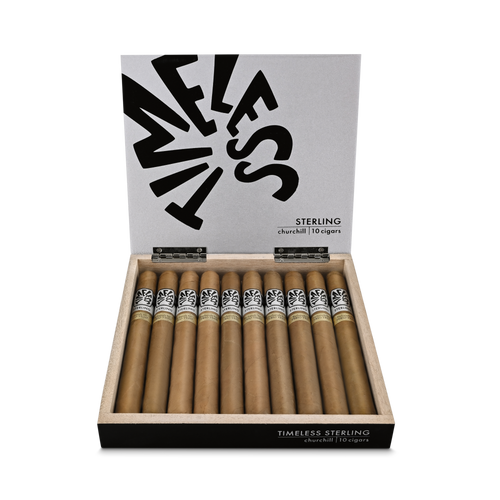 Ferio Tego Timeless Sterling Churchill  open Box of 10 cigars