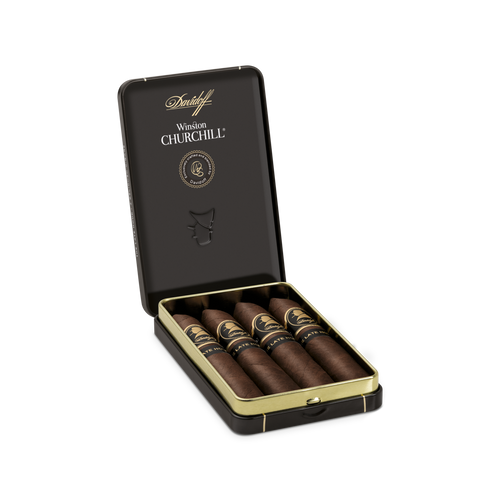 Davidoff Winston Churchill «The Late Hour Series» Belicoso  open Tin of 4 cigars