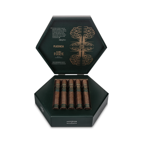 Plasencia Alma Fuerte Hexagon Natural Sixto I  open Box of 10 cigars