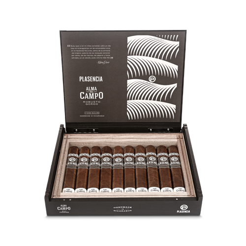 Plasencia Alma del Campo Guajiro Robusto Gordo  open Box of 10 cigars