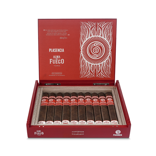 Plasencia Alma del Fuego Concepcion Toro  open Box of 10 cigars