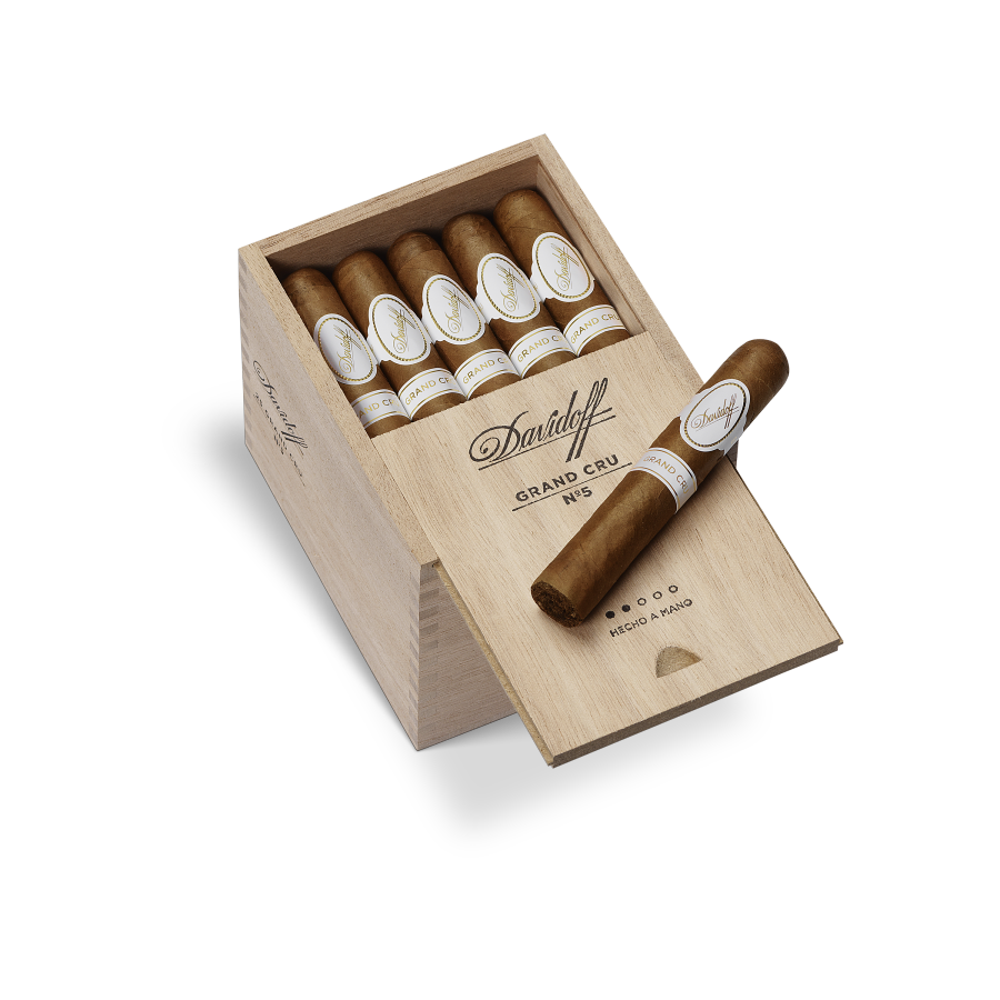 Open Box of Davidoff Grand Cru No. 5 Cigars