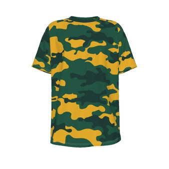 $28.0O Men's Green & Gold Classic Camouflage Polyester T-Shirt | Krazy Camo