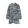 KRAZY CAMO Gray Classic Camo Sherpa Fleece Hooded Blanket