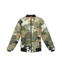 KRAZY CAMO Green Grunge Camo Bomber Jacket with Sleeve Pocket - Windproof 160g/m² Polyester