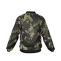 KRAZY CAMO Army Green Canvas Camo Bomber Jacket with Sleeve Pocket