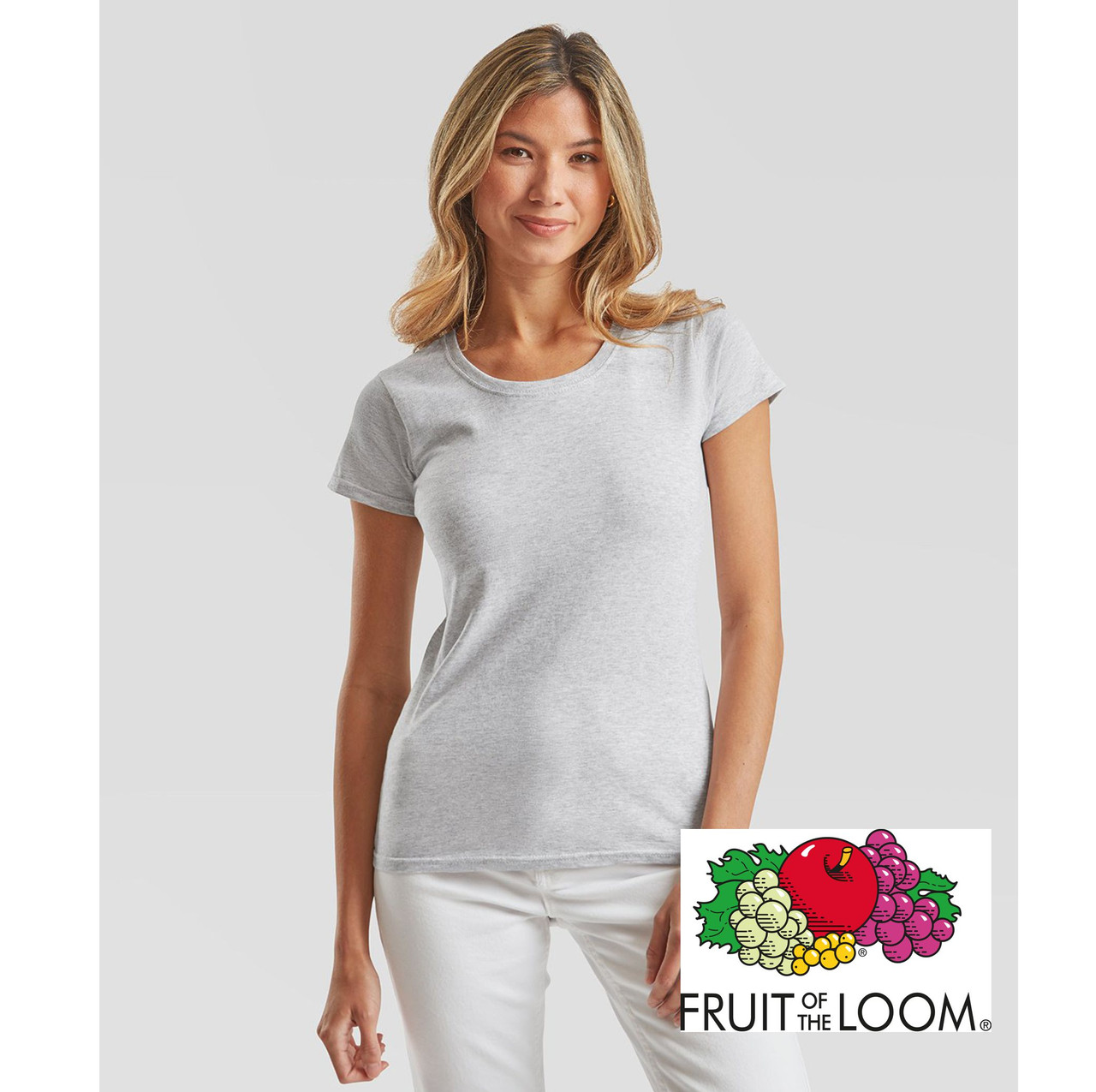 STOCK Pezzi 50 FRUIT OF THE LOOM Maglietta DONNA Maglia Girocollo - Foto 4