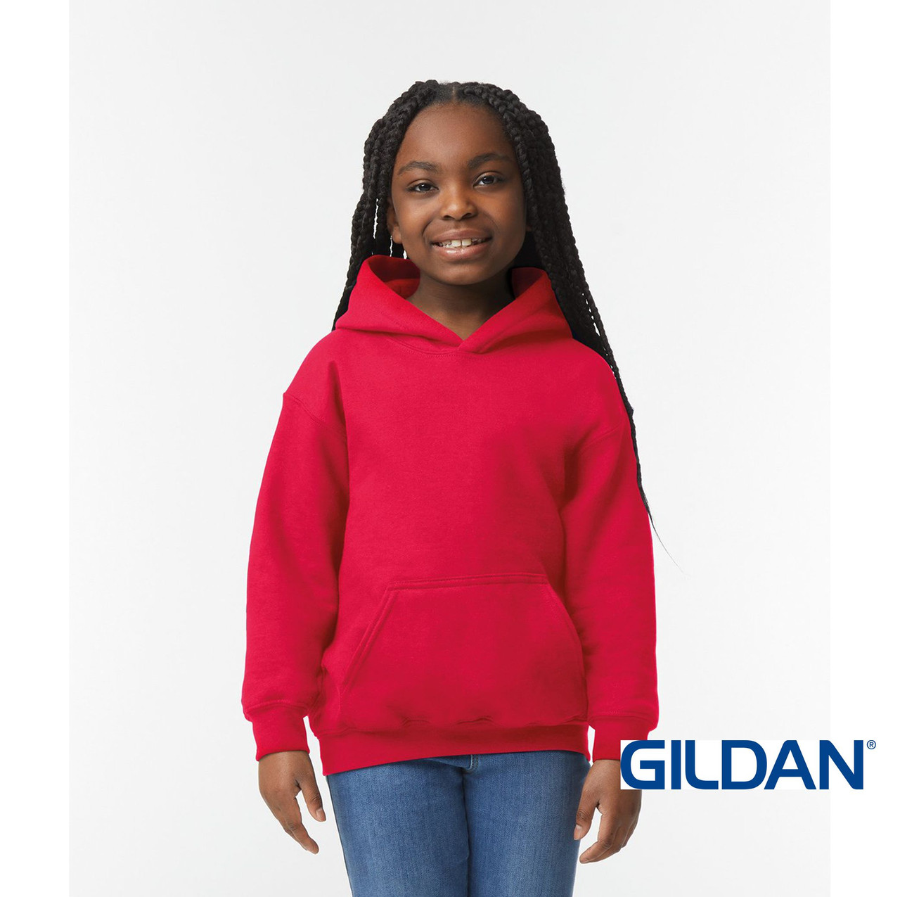 Hooded Sweatshirts Red Youth Hoodie GD57B Gildan Heavy Blend Youth