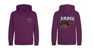 JH01J Appin Show Kids Hoodie Design 2 Plum JH01J Appin Show Kids Hoodie Design 2 Plum