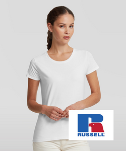J180F Russell Women's Super Ringspun T-Shirt White J180F Russell Women's Super Ringspun T-Shirt White