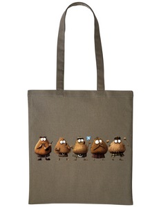 Hairy Haggis Clan Olive Printed Shopper Tote Bag Hairy Haggis Clan Olive Printed Shopper Tote Bag
