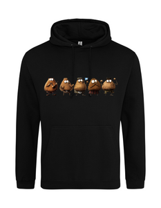 Hairy Haggis Clan Printed Hoodie Black Hairy Haggis Clan Printed Hoodie Black