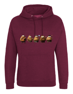 Hairy Haggis Clan Printed Hoodie Burgundy Smoke Hairy Haggis Clan Printed Hoodie Burgundy Smoke