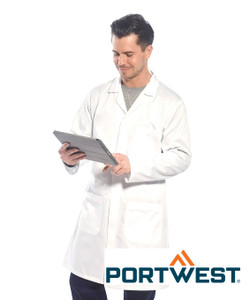Portwest 2852 Lab Coat made from 245g Kingsmill polycotton fabric