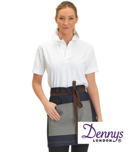 Dennys DP103 denim waist apron embroidered or printed for professional catering and hospitality uniforms