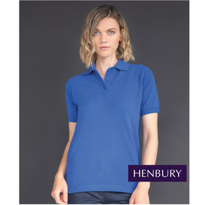 HB401 Henbury Womens Pique Polo Shirt HB401 Henbury Womens Pique Polo Shirt