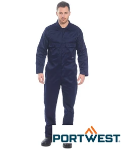 Portwest S999 Euro Work Polycotton Coverall made from 190g Kingsmill fabric