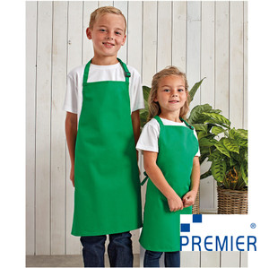PR149 Premier Kelly Green Kids Bib Apron PR149 Premier Kelly Green Kids Bib Apron