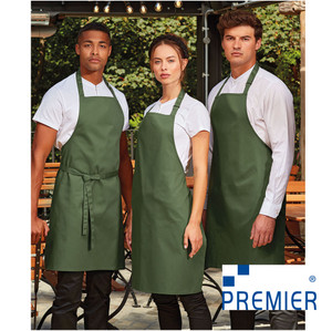 PR150 Premier Olive Bib Apron PR150 Premier Olive Bib Apron