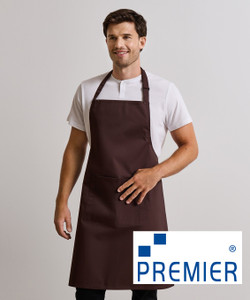 Premier PR154 Colours Bib Apron with Pocket custom hospitality apron